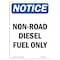 Signmission OSHA Notice Sign, 14" Height, Rigid Plastic, Non-Road Diesel Fuel Only Sign, Portrait OS-NS-P-1014-V-15115 - alternate 1